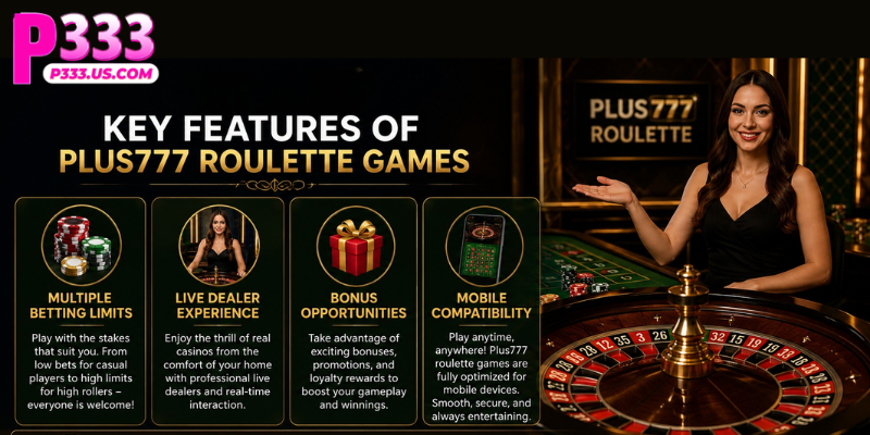 Key Features of plus777 roulette games